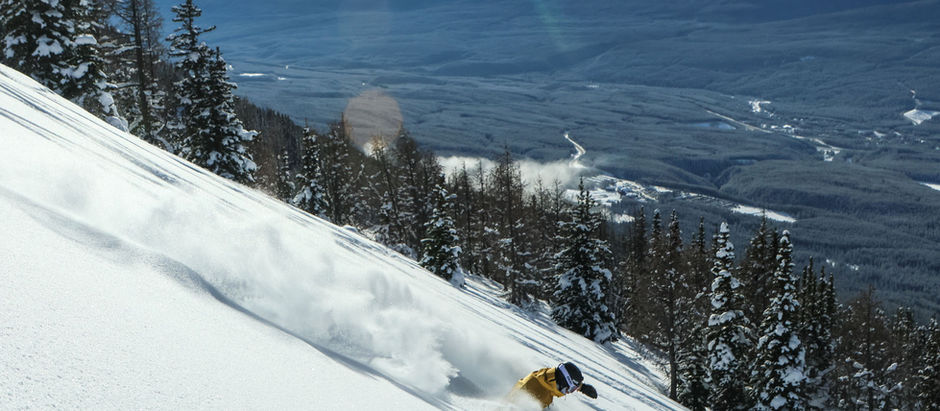 Shredding some sweet pow-pow at Lake Louise Ski Area in Alberta
