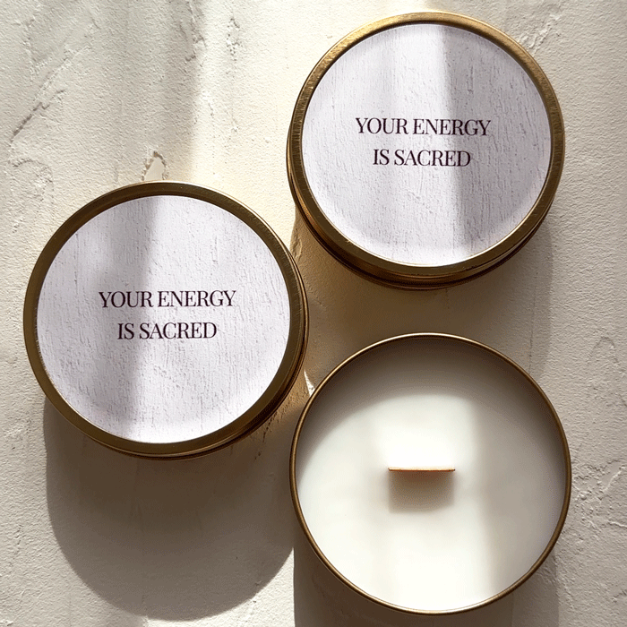 Travel Size Wooden Wick Tin Candle – A Lightweight, Travel-Friendly Handcrafted Coconut Soy Wax Palo Santo Candle