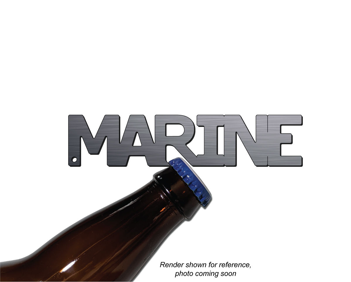 "MARINE" Bottle Opener Keychain