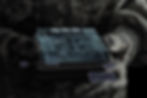 AI Command of the military forces on the tablet computer with augmented reality. Internet,