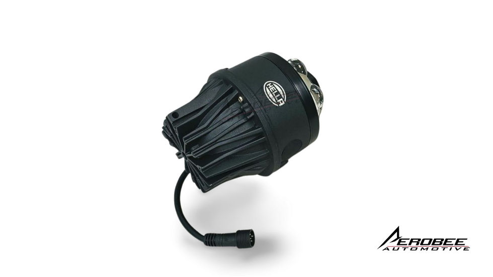 Bottom view of Hella Fog Lamps showing mounting bracket