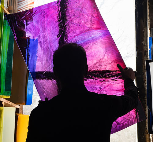 Glasbläser in der Glashütte Lamberts