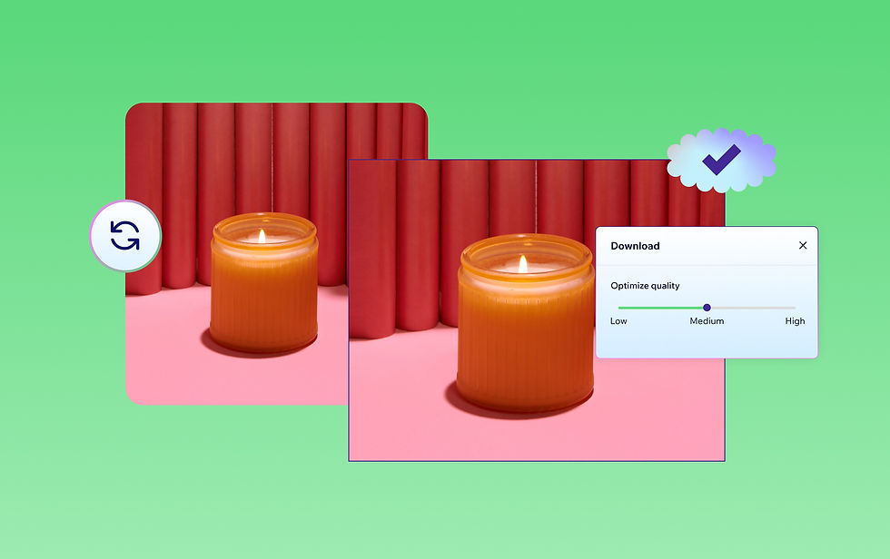 An image being converted to HEIC format while optimizing the image quality.
