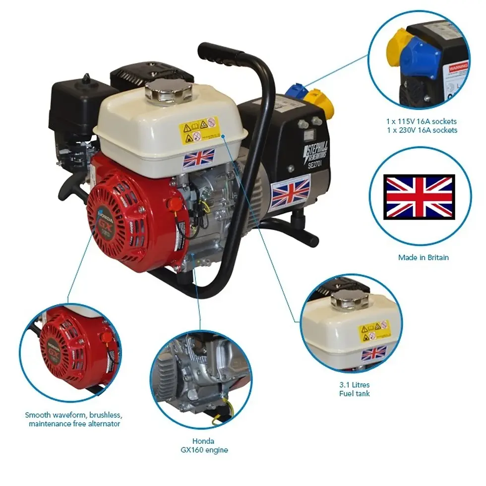 Thumbnail: Honda SE2701 2.7kVA 2.2kW GE Petrol Generator (Frame Type)