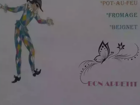 VOICI LE MENU DE CARNAVAL