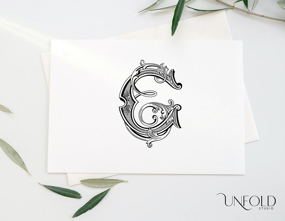 Thumbnail: EC or CE monogram  in Vintage