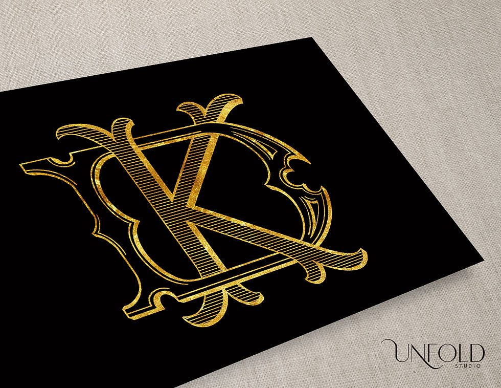 Thumbnail: Gold DK Classic Monogram logo