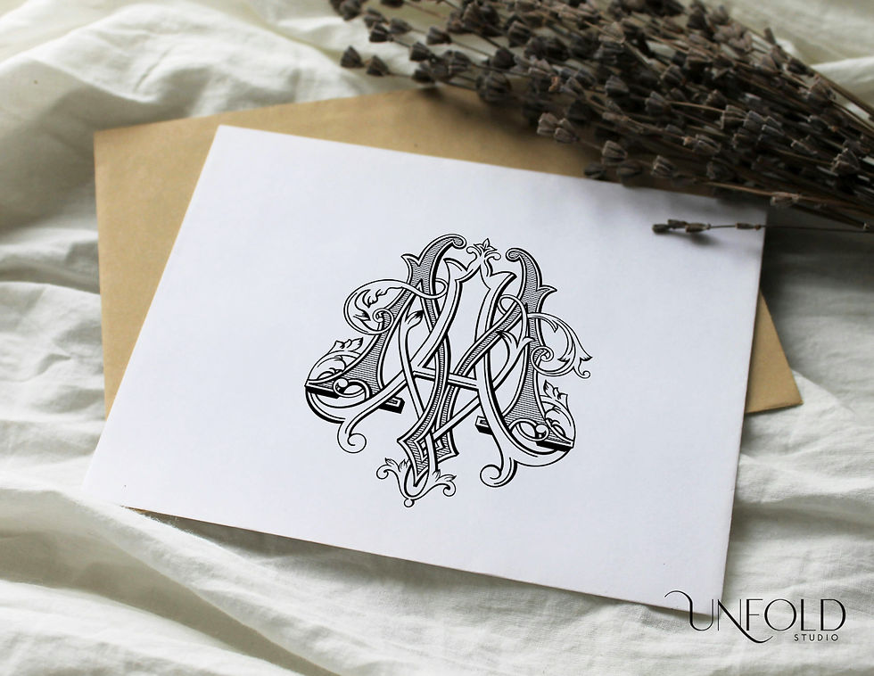 Thumbnail: M, V, A - 3 Initial Monogram