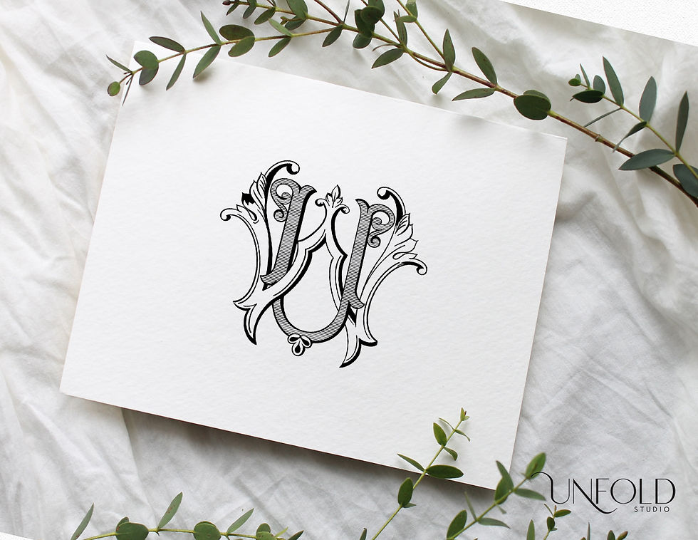 Thumbnail: Elegant WU Classic Monogram stationery