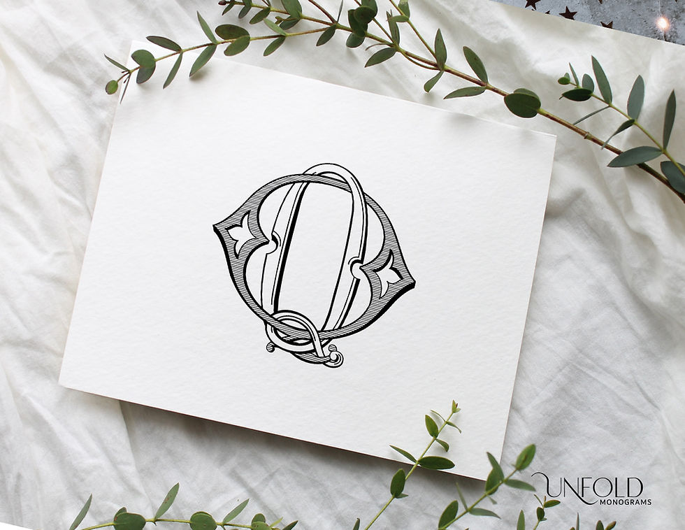 Thumbnail: Q and Q interlocking monogram logo design in black and white