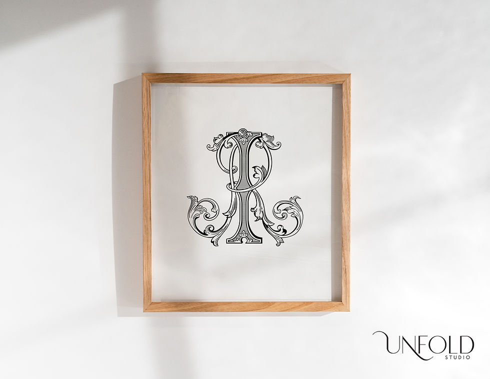 Thumbnail: IR and RI monogram  in Vintage