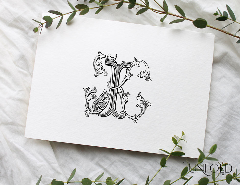 Thumbnail: JK or KJ monogram  in Vintage