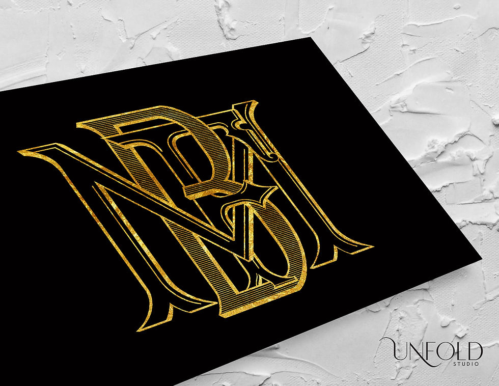 Thumbnail: Elegant interlocking monogram featuring the initials B, M, L in a stylized, overlapping design