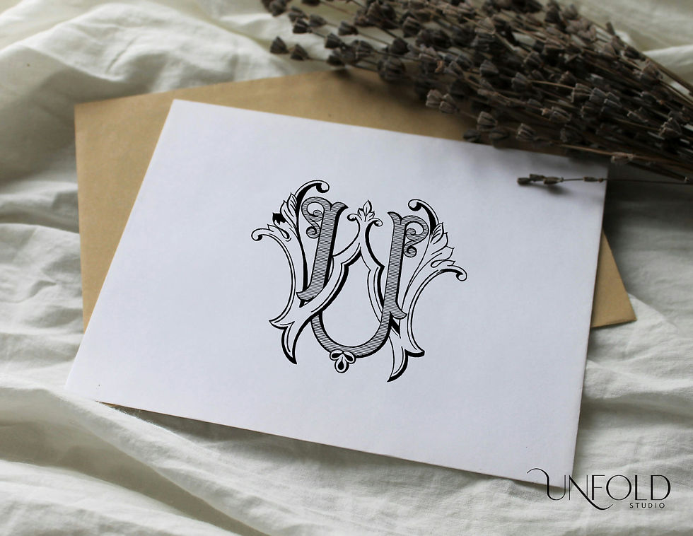 Thumbnail: WU Classic Monogram elegant stationery design