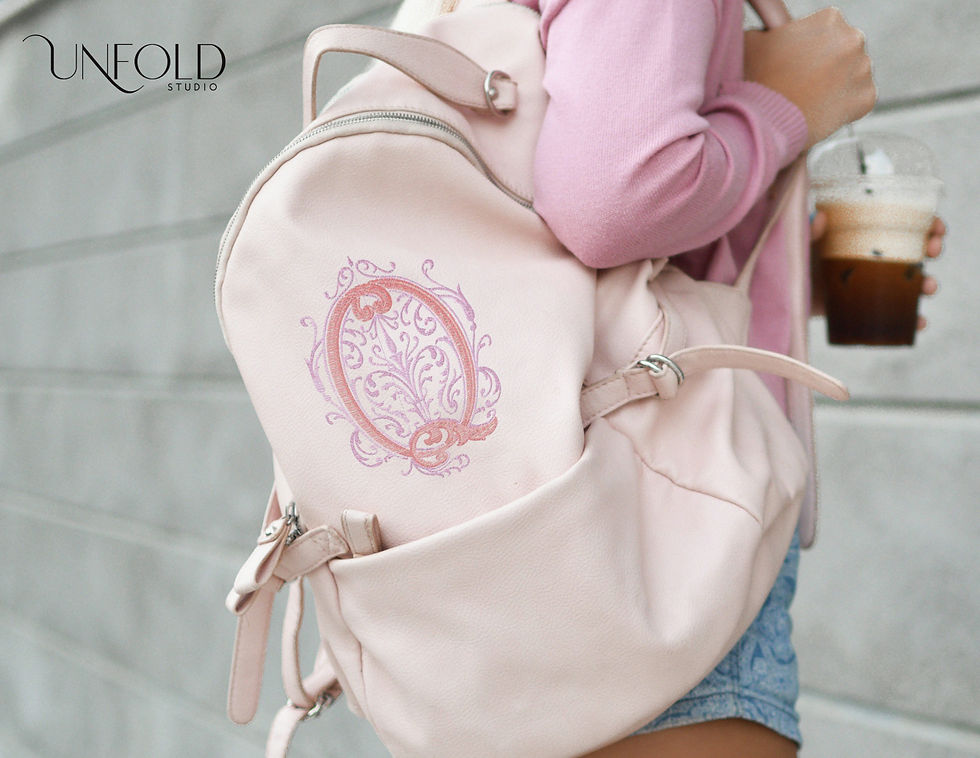 Thumbnail: Decorative letter Q with intricate swirls and scrolls, designed for embroidery