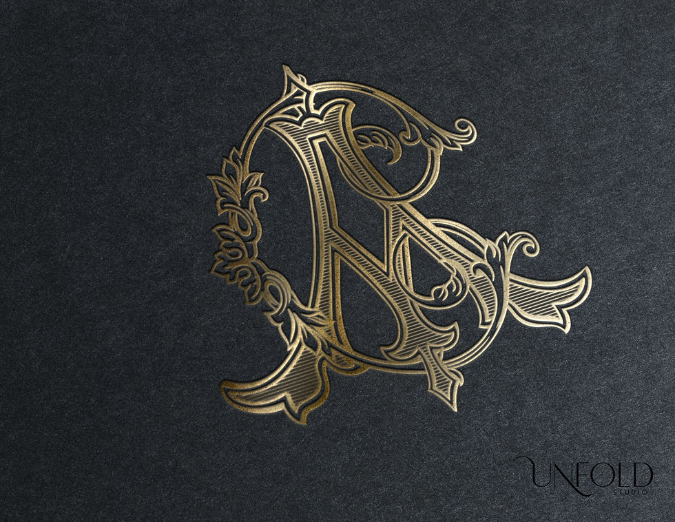 Thumbnail: Elegant gold AC monogram, vintage style