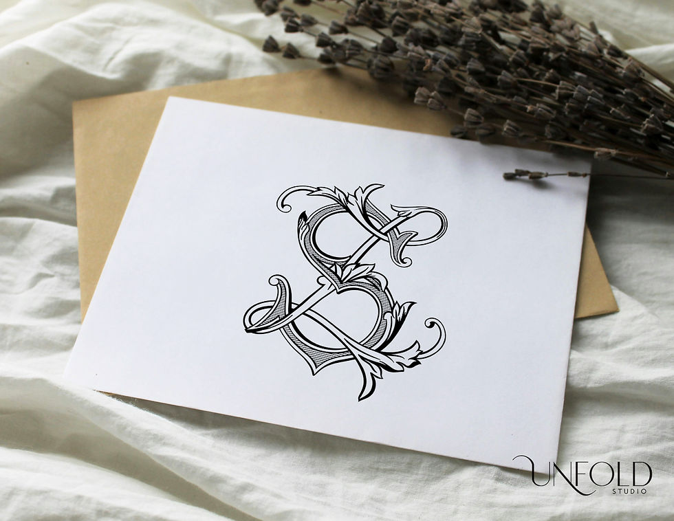 Thumbnail: SZ or ZS and PC monogram  in Vintage