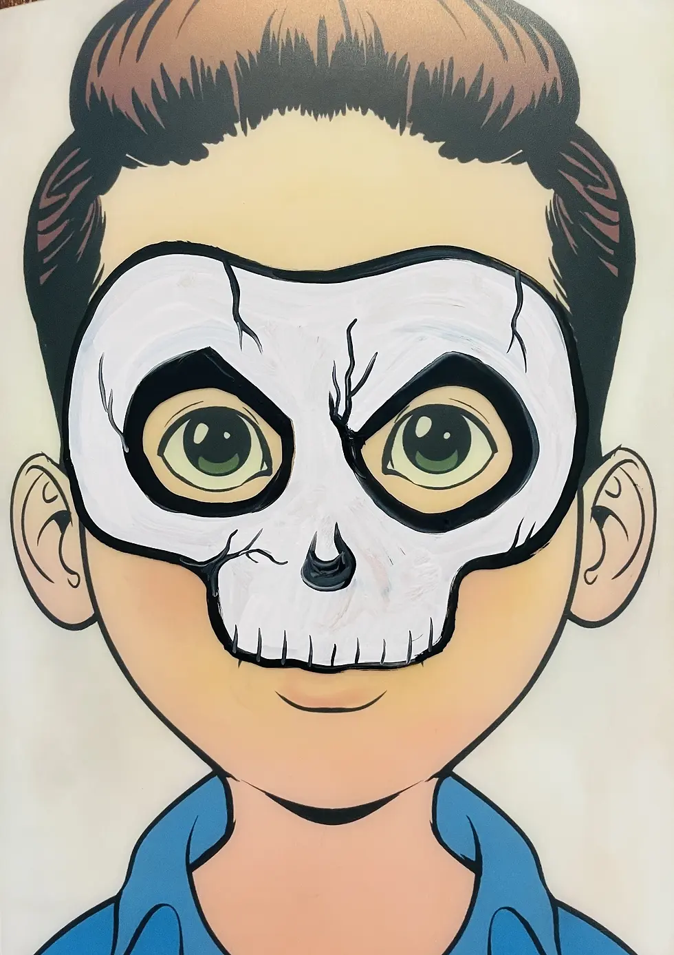 step by step skull face paint step 6