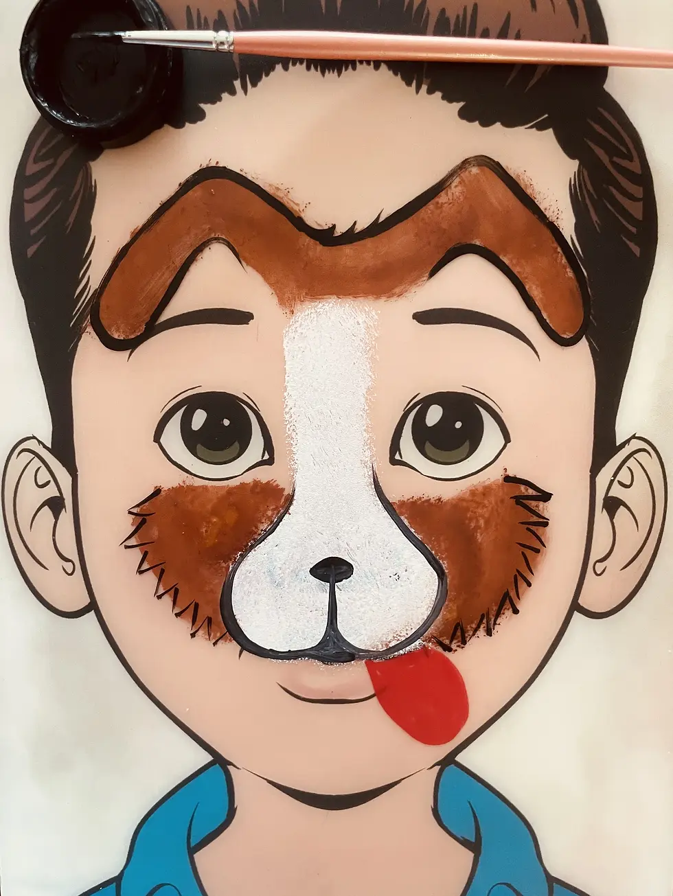 dog face painting step 5