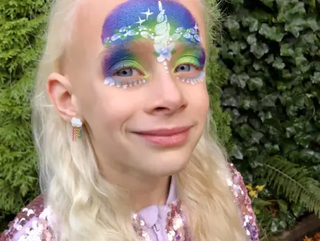 meisje met unicorn schmink