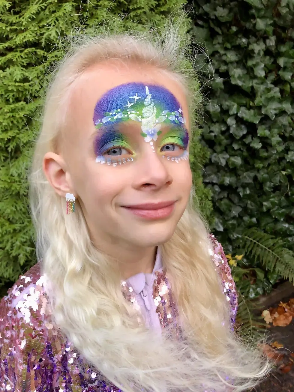 girl with unicorn face paint