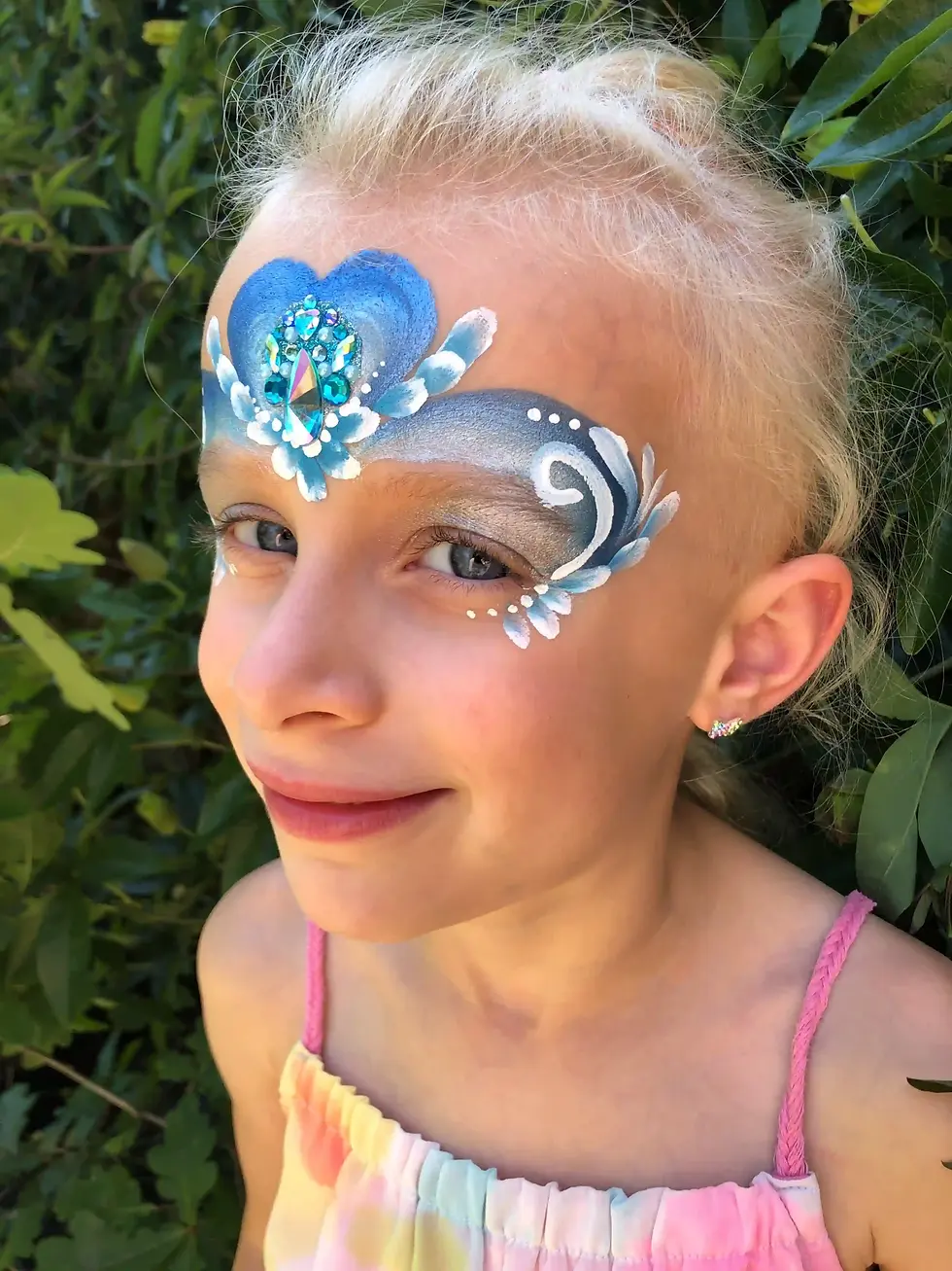 meisje met prinsessen schmink