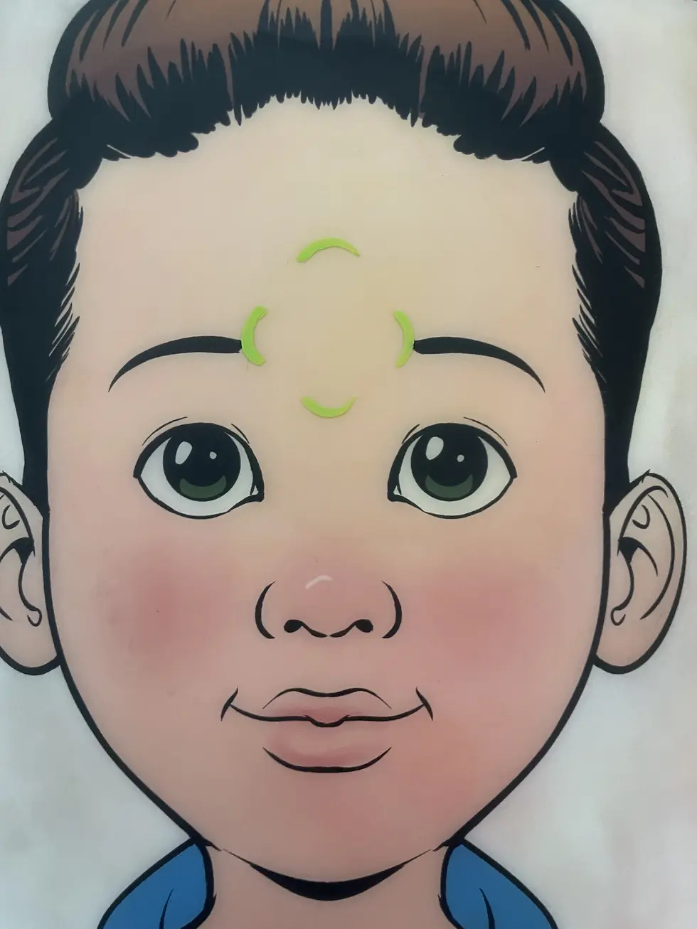 snake face painting step 1