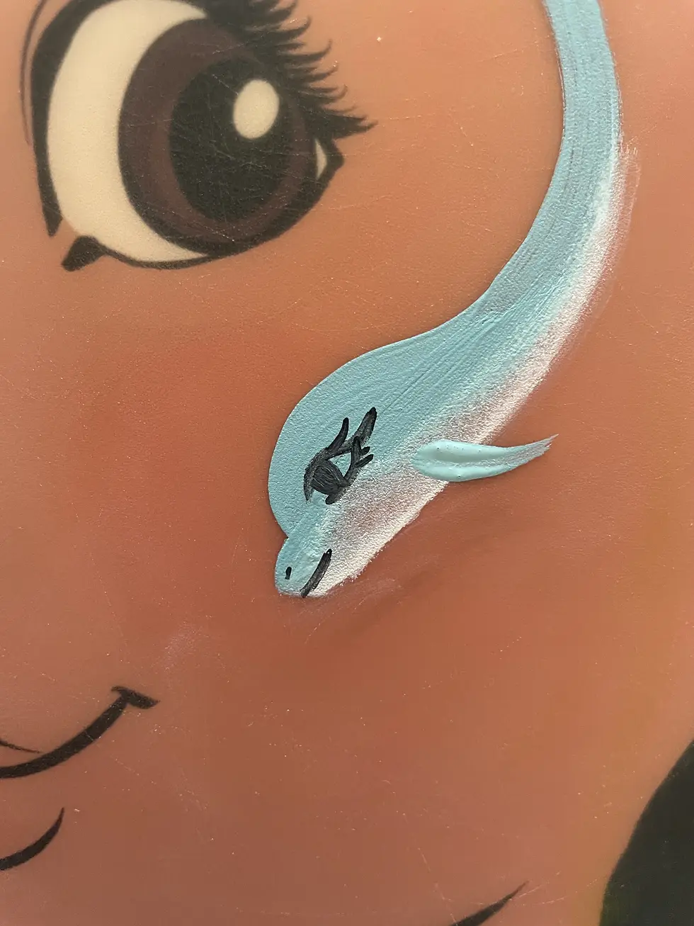 dolphin face painting step 7