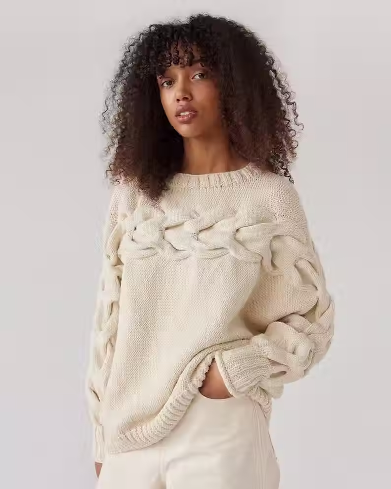 the knotty ones - wool sweater women