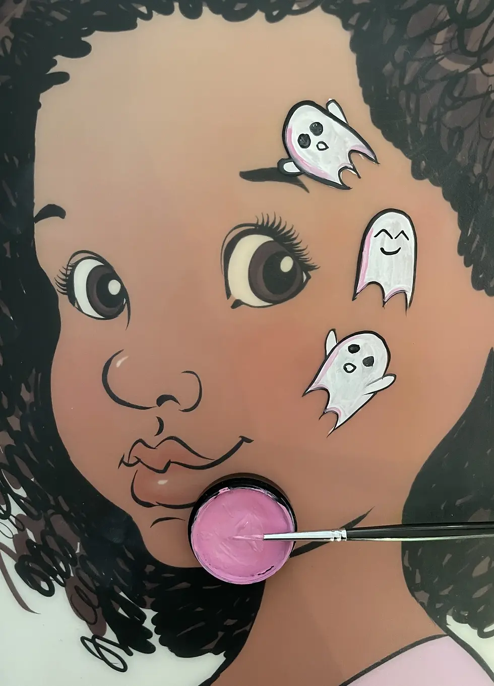 step by step ghost face paint step 5