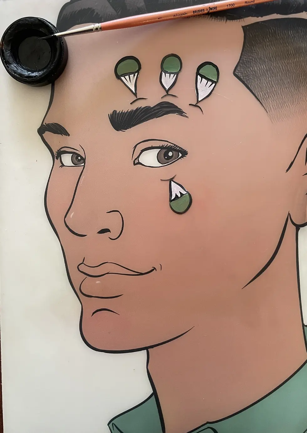 Monster face paint step 6