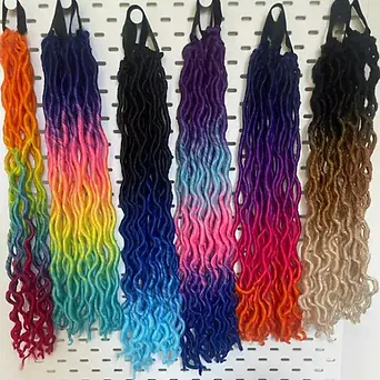 different colors curly dreadlocks