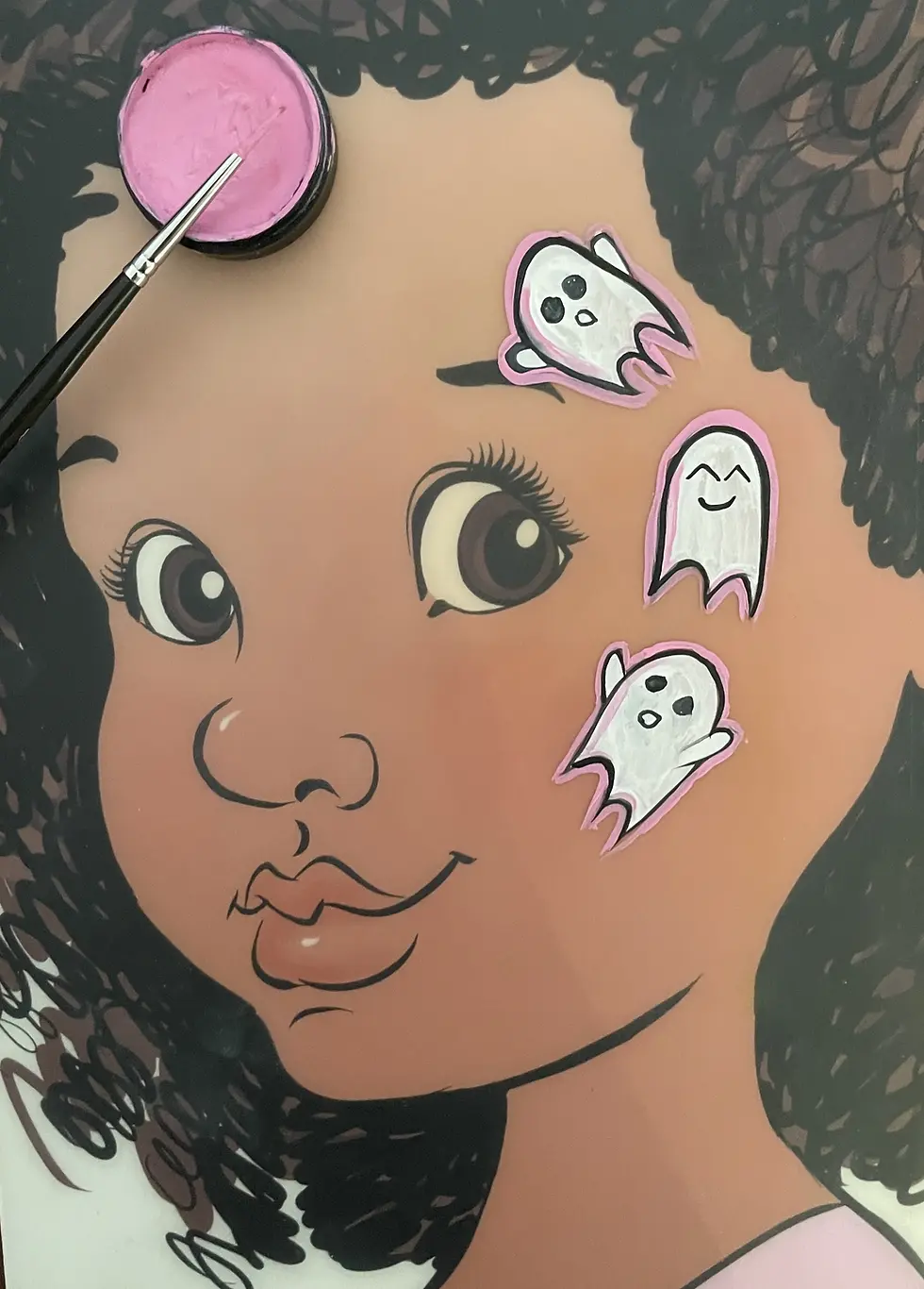 step by step ghost face paint step 6