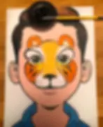 Step by Step Easy Tiger Face Painting step 9
