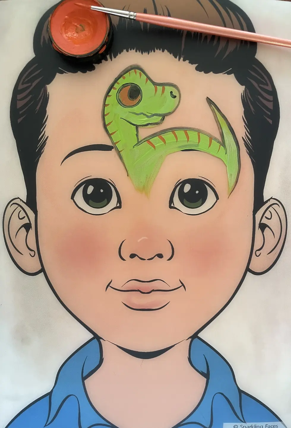 dino schminken stap 6
