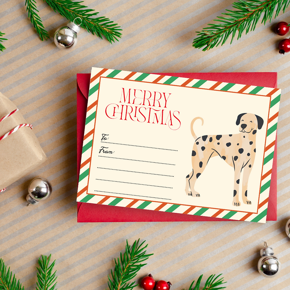 Thumbnail: Personalised christmas gift with a dalmatian.