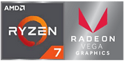 Logo do modelo do  Processador e da Unidade Gráfica presente neste produto.