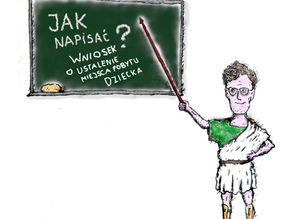 adwokat z zielonej góry wskazujący na tablice z informacją jak napisać wniosek o ustalenie miejsca pobytu dziecka