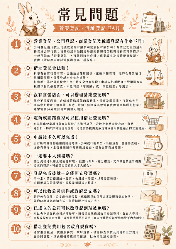 台南營業登記|瑞彼兔共享空間