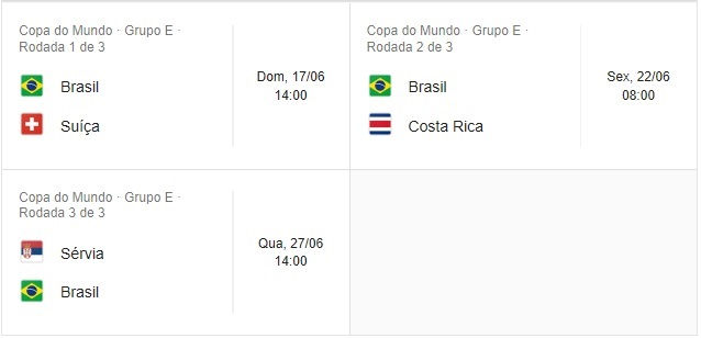 Imagem recortada do calendario da copa