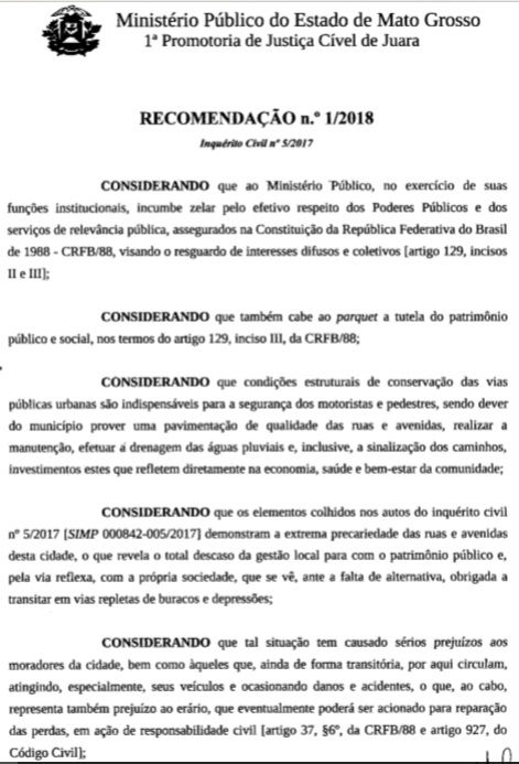 Ministério Público em Juara Sempre Atento nas Demandas Sociais e na Boa Aplicação dos Recursos Públi
