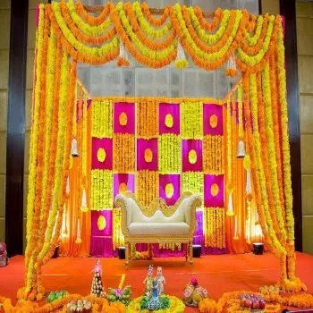 Thumbnail: Artificial Marigold Flowers-Indian Genda phool for Decoration