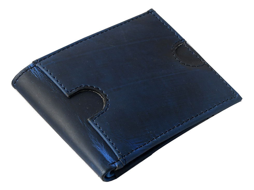 Thumbnail: Leather Wallet for Men- Blue Colour