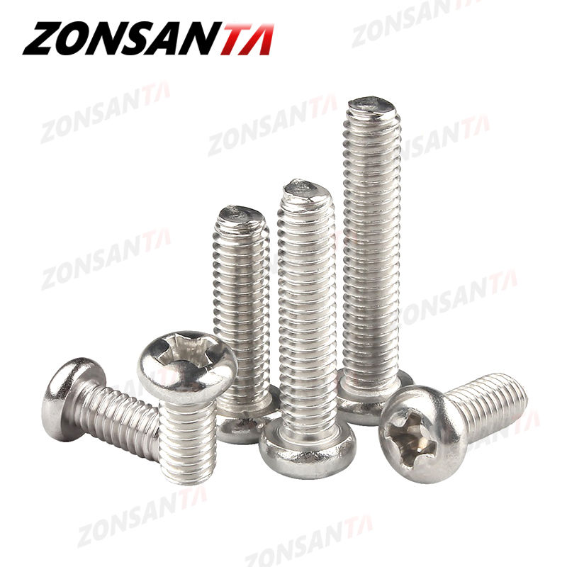 Thumbnail: M1.6 M2 M2.5 M3 M4 M5 M6 DIN7985 GB818 304 Stainless Steel Cross Recessed Pan He