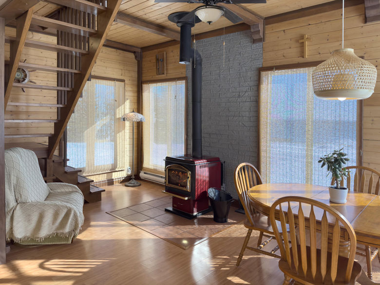 Feu de foyer de chalet
