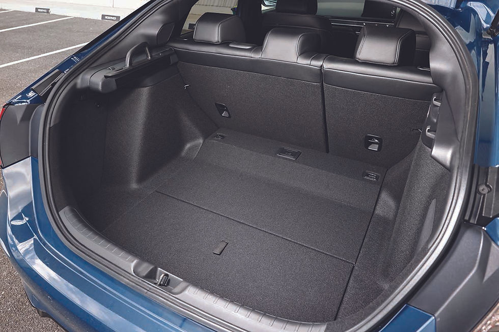 Although a good sized space, the luggage area does lose height as the hatch closes, always check tall items before closing the hatch.