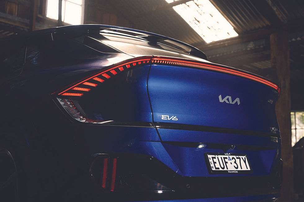 KIA has adopted the classic 'ducktail' rear and incorporated an LED light bar with the new EV6 GT