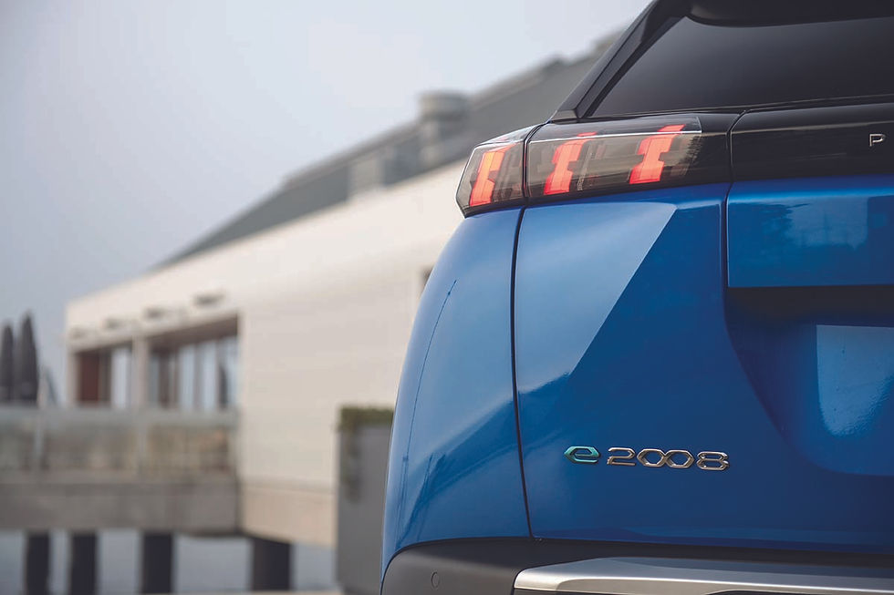 Discreet 'e' badges denote Peugeot's first EV for Australia, the e-2008