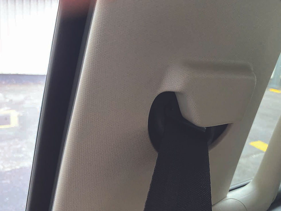 The lack of seatbelt height adjustment was disappointing in an otherwise well laid out cabin