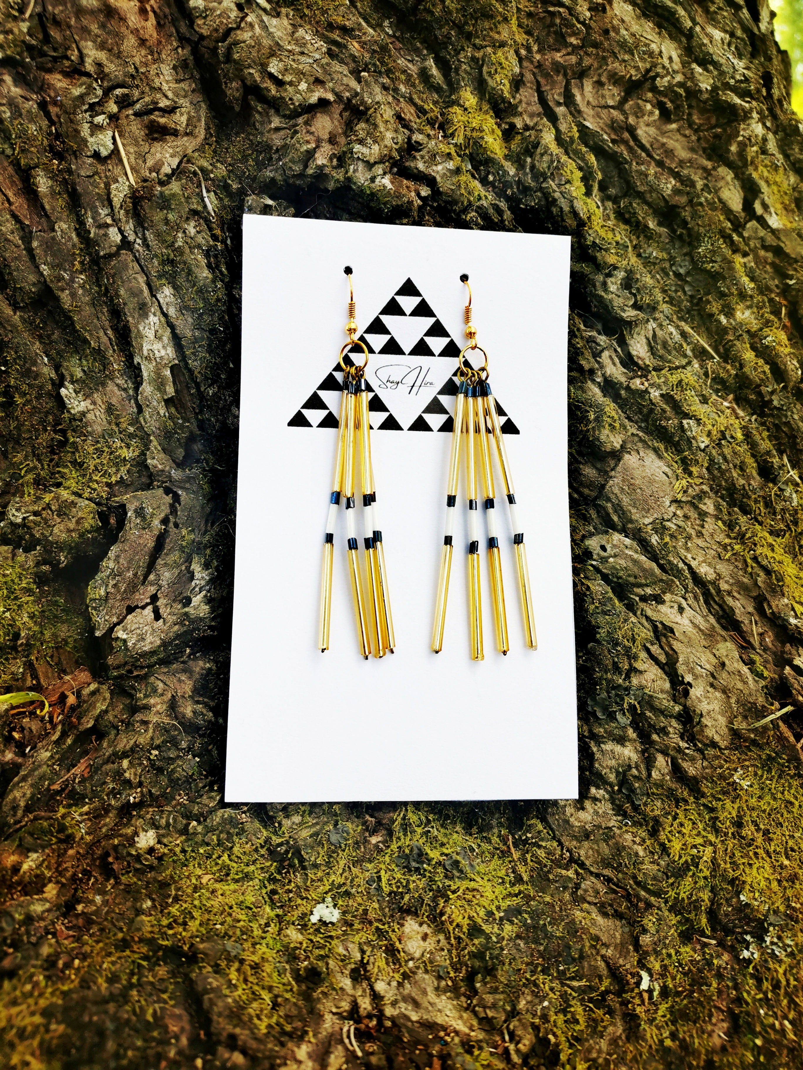 Large Gold Piupiu Earrings 